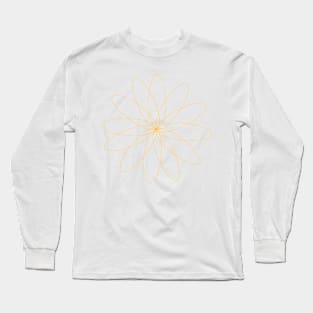 Orange Spiral Flower Long Sleeve T-Shirt